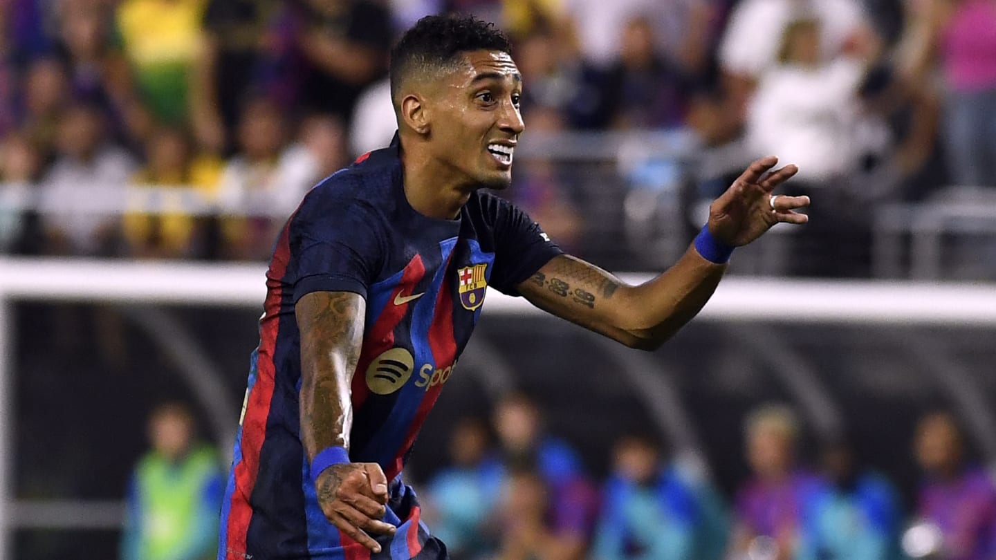 Xavi, Raphinha, Lewandovski,Barcelone 