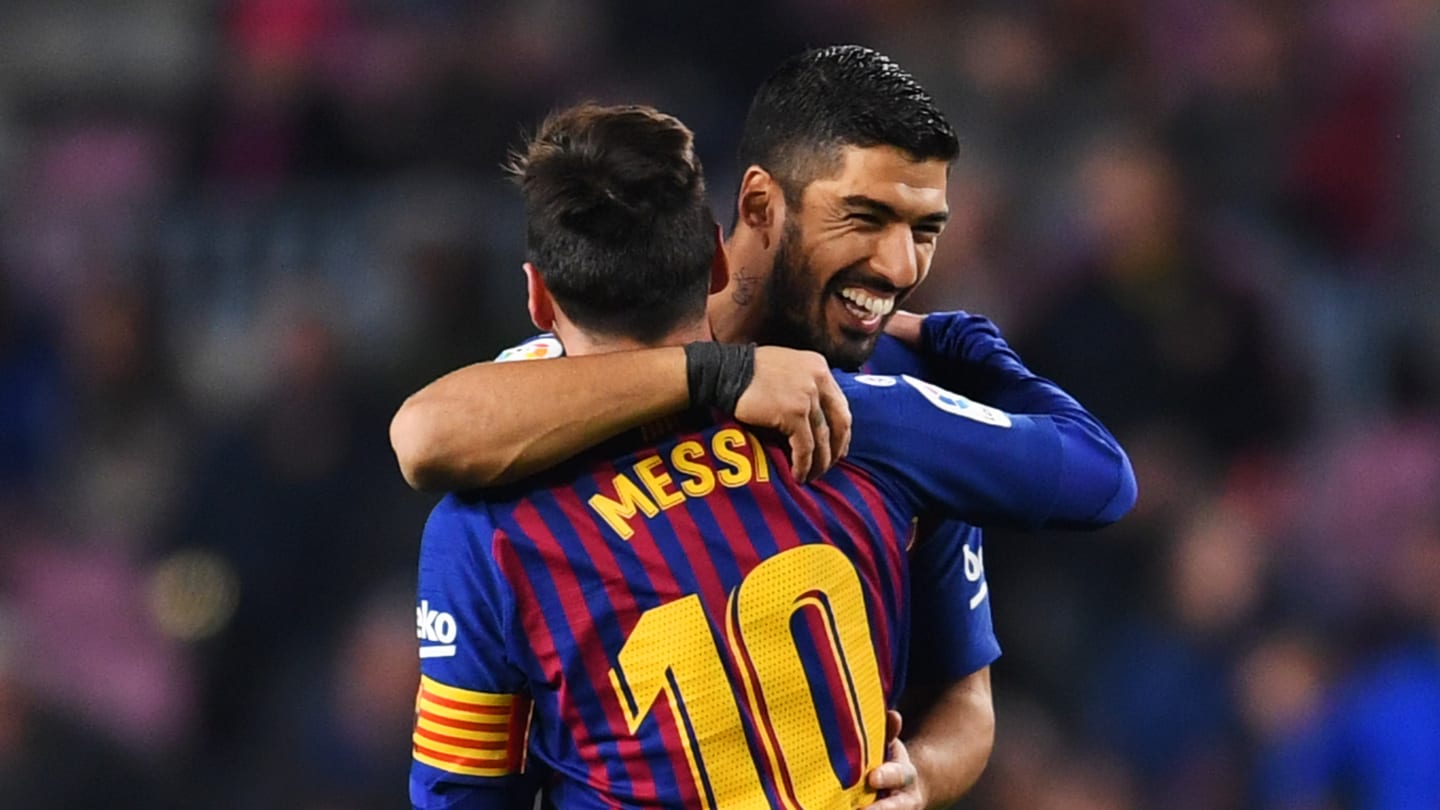 Luis Suarez, Lionel Messi, Barcelone