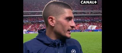 Marco Verratti agacé par l'arbitrage après Benfica-PSG