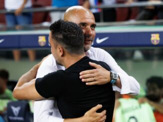 Guardiola, Laporta, Xavi, Barcelone 
