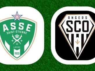 Logos des clubs ASSE et SCO Angers.