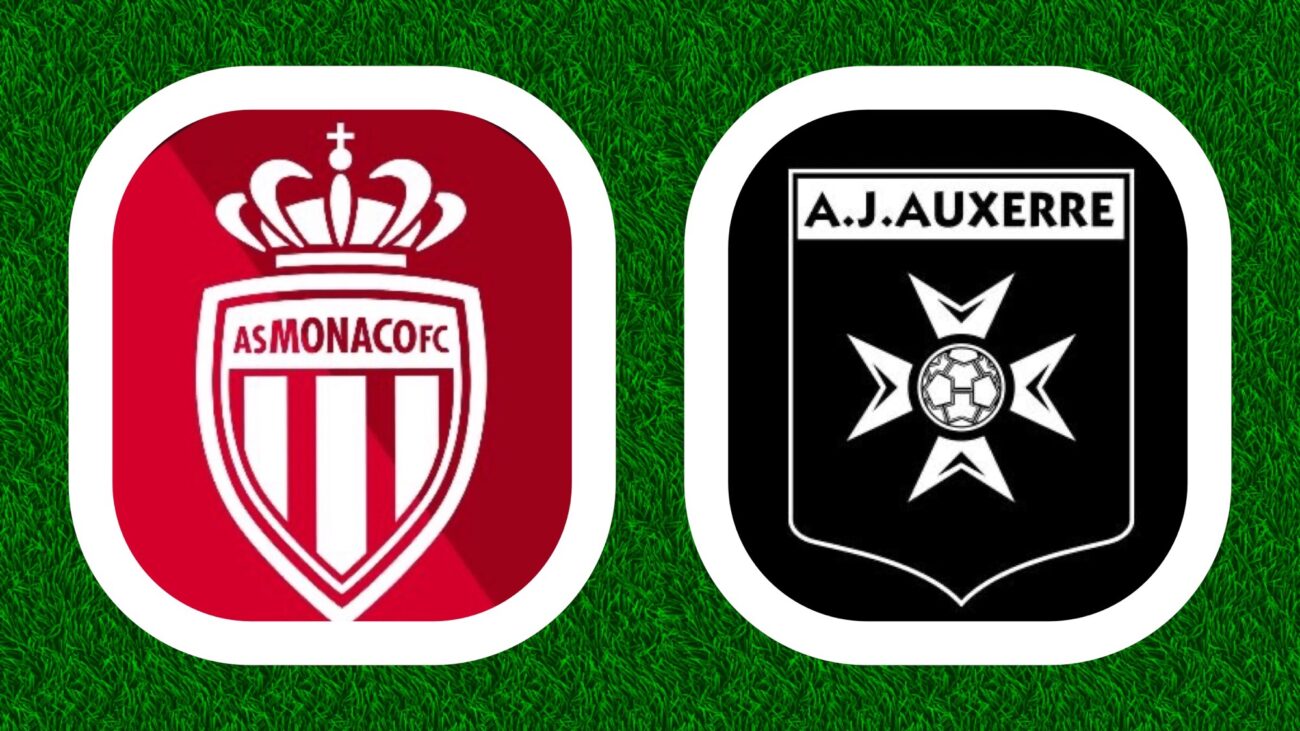 Logos des équipes AS Monaco et AJ Auxerre