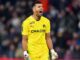 Gardien de but de l'OM en plein match.