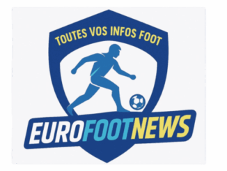 Logo d'Euro Foot News avec joueur de foot