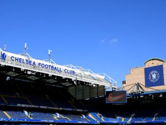 Stade vide du Chelsea Football Club.