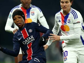 Match de football entre PSG et Lyon féminine.