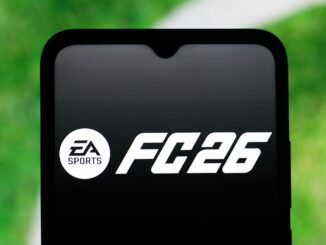 Logo EA Sports FC26 sur téléphone.