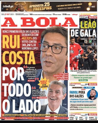 Revue de presse sportive du 27 octobre