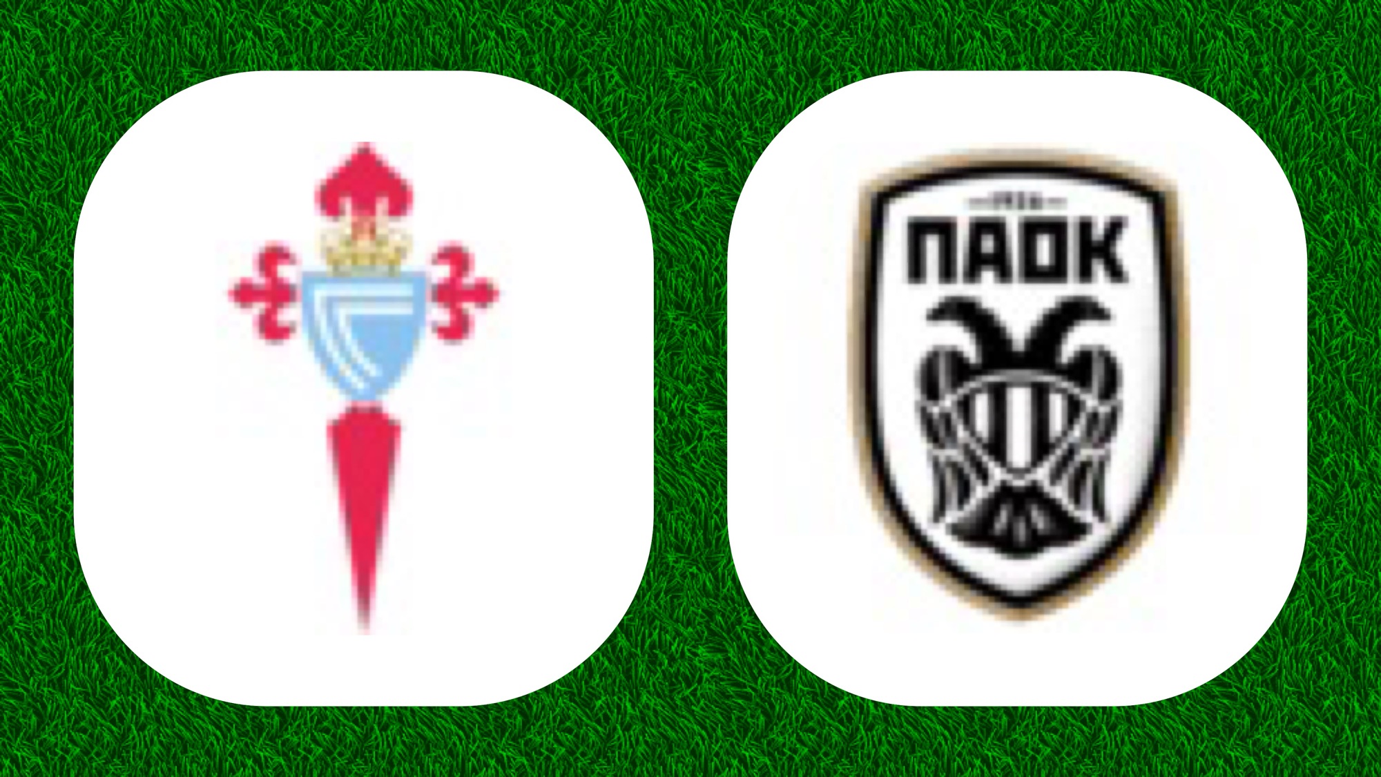 Logos des clubs de football sur gazon.