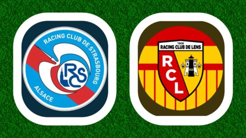 Logos Racing Club Strasbourg et Racing Club Lens.