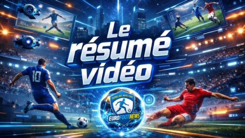 Affiche dynamique résumé vidéo football en stade