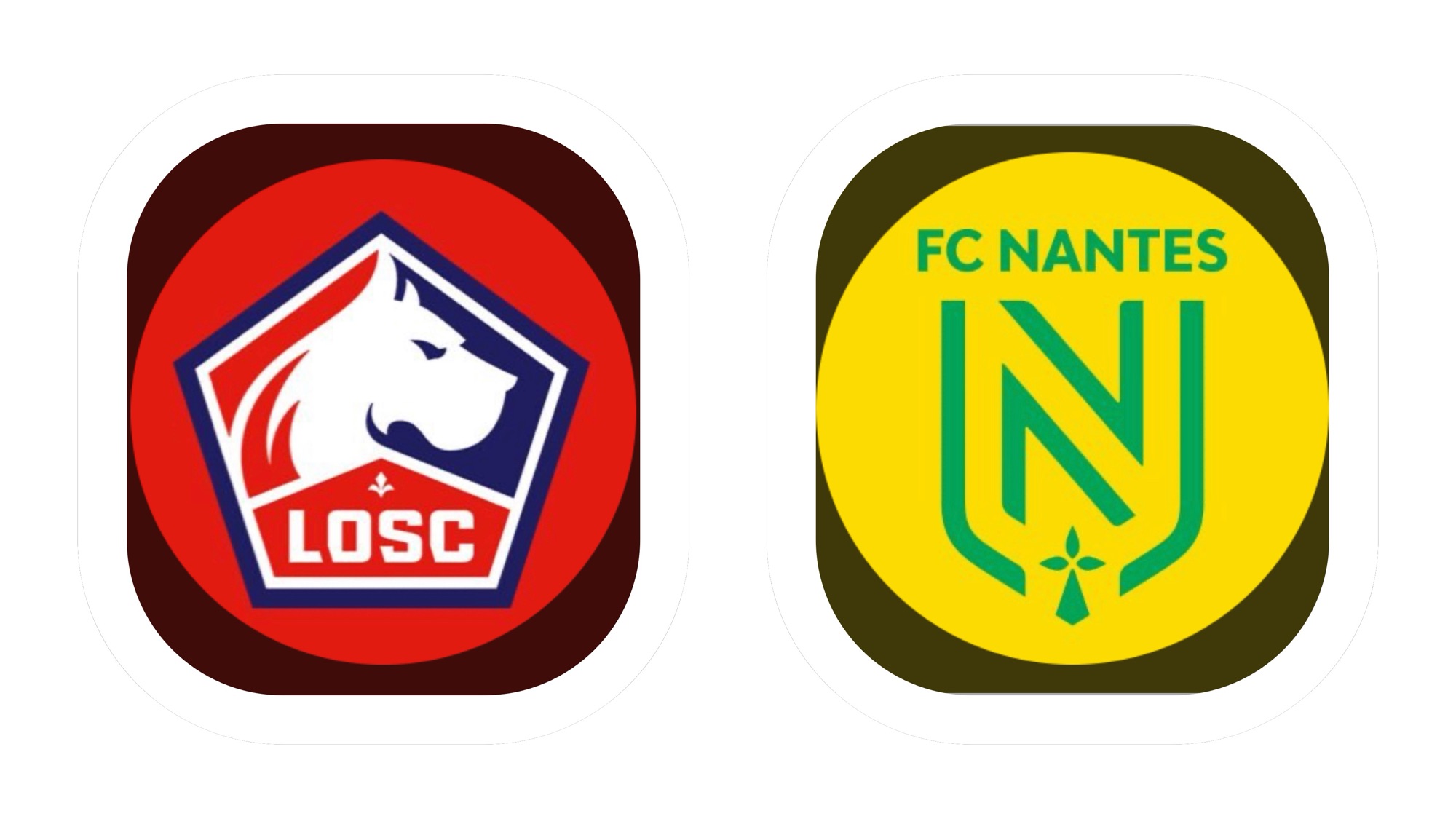 Logos des clubs LOSC et FC Nantes.