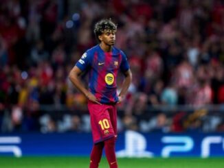 Joueur du FC Barcelone sur le terrain