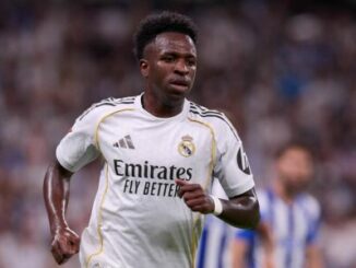 Joueur du Real Madrid en plein match