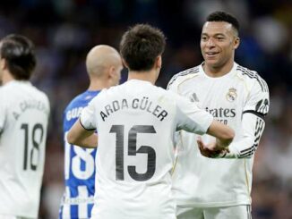 Joueurs du Real Madrid célébrant sur le terrain