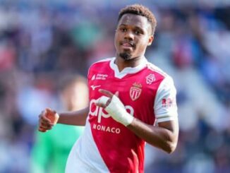 Footballeur de l’AS Monaco sur le terrain