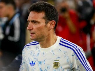 Footballeur argentin sur le terrain en match