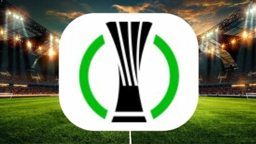 Logo Ligue Europa Conférence sur stade illuminé