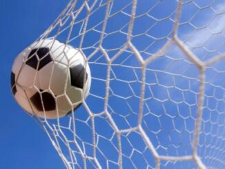 Ballon de football dans le filet