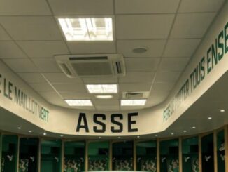 Vestiaire vert de l'ASSE