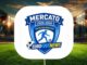 Logo Mercato 2025-2026 sur stade de football