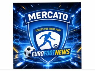 Logo Mercato Eurofootnews sur fond bleu électrique