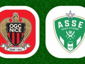 Logos OGC Nice et AS Saint-Étienne