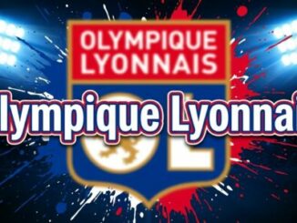 Logo de l’Olympique Lyonnais sous projecteurs