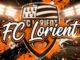 Logo du FC Lorient avec effets orange dynamiques
