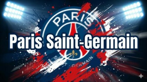 Logo du Paris Saint-Germain avec effets lumineux