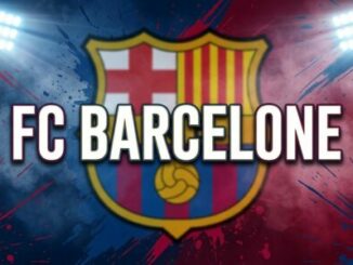 Logo du FC Barcelone sous projecteurs