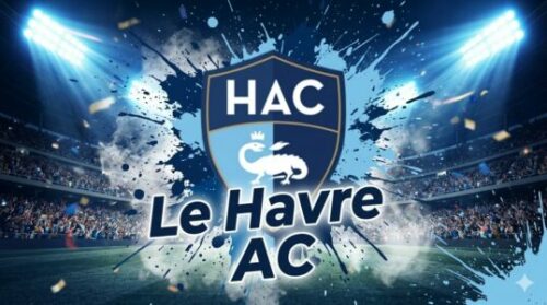 Logo du HAC au stade illuminé