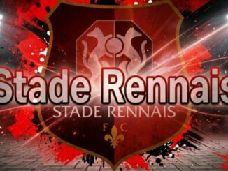 Logo du Stade Rennais sur fond rouge