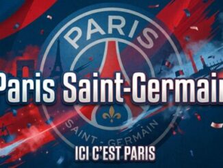 Logo du Paris Saint-Germain avec slogan