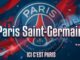 Logo du Paris Saint-Germain avec slogan