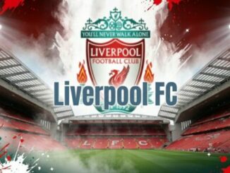 Logo Liverpool FC au stade d'Anfield