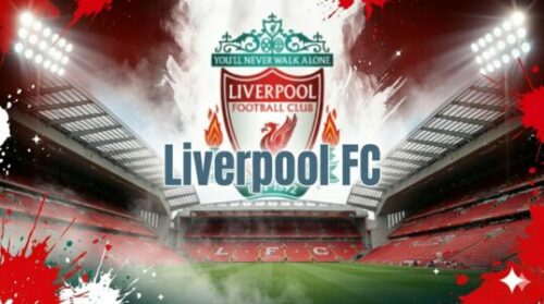 Logo Liverpool FC au stade d'Anfield