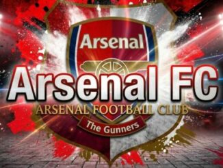 Logo Arsenal FC avec effets lumineux rouges