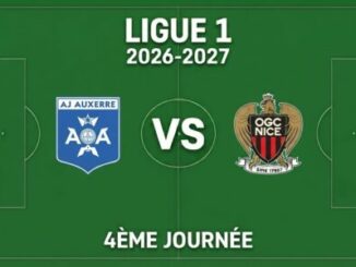 Affiche AJ Auxerre contre OGC Nice, Ligue 1