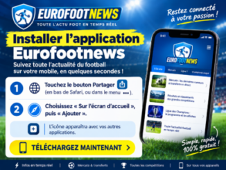 Publicité Eurofootnews pour télécharger l’application mobile de football