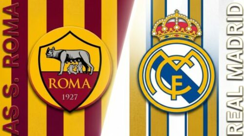 Écussons de l’AS Roma et du Real Madrid