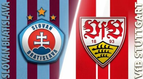 Écussons du Slovan Bratislava et du VfB Stuttgart
