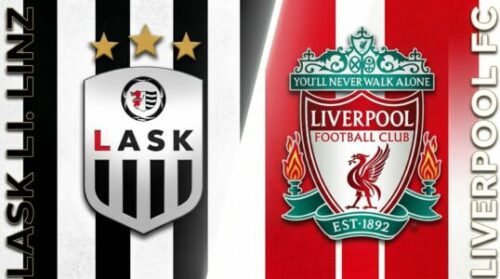 Écussons de LASK Linz et Liverpool FC