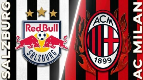 Logos du RB Salzbourg et de l’AC Milan