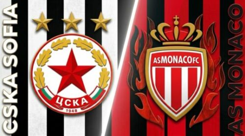 Écussons du CSKA Sofia et de l’AS Monaco