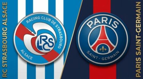 Écussons du RC Strasbourg Alsace et du Paris Saint-Germain