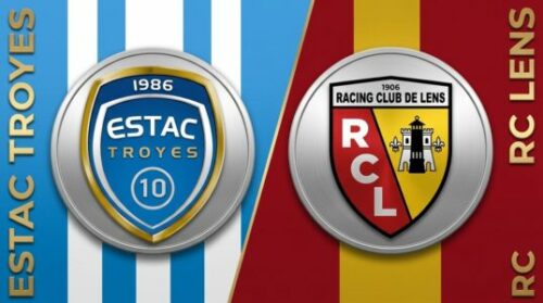 Écussons de l’ESTAC Troyes et du RC Lens