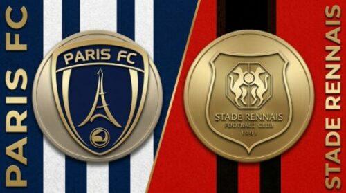 Écussons Paris FC et Stade Rennais face à face