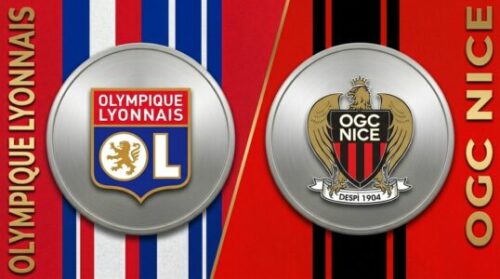 Écussons de l’Olympique Lyonnais et de l’OGC Nice