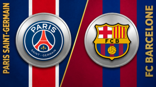 Logos du Paris Saint-Germain et du FC Barcelone